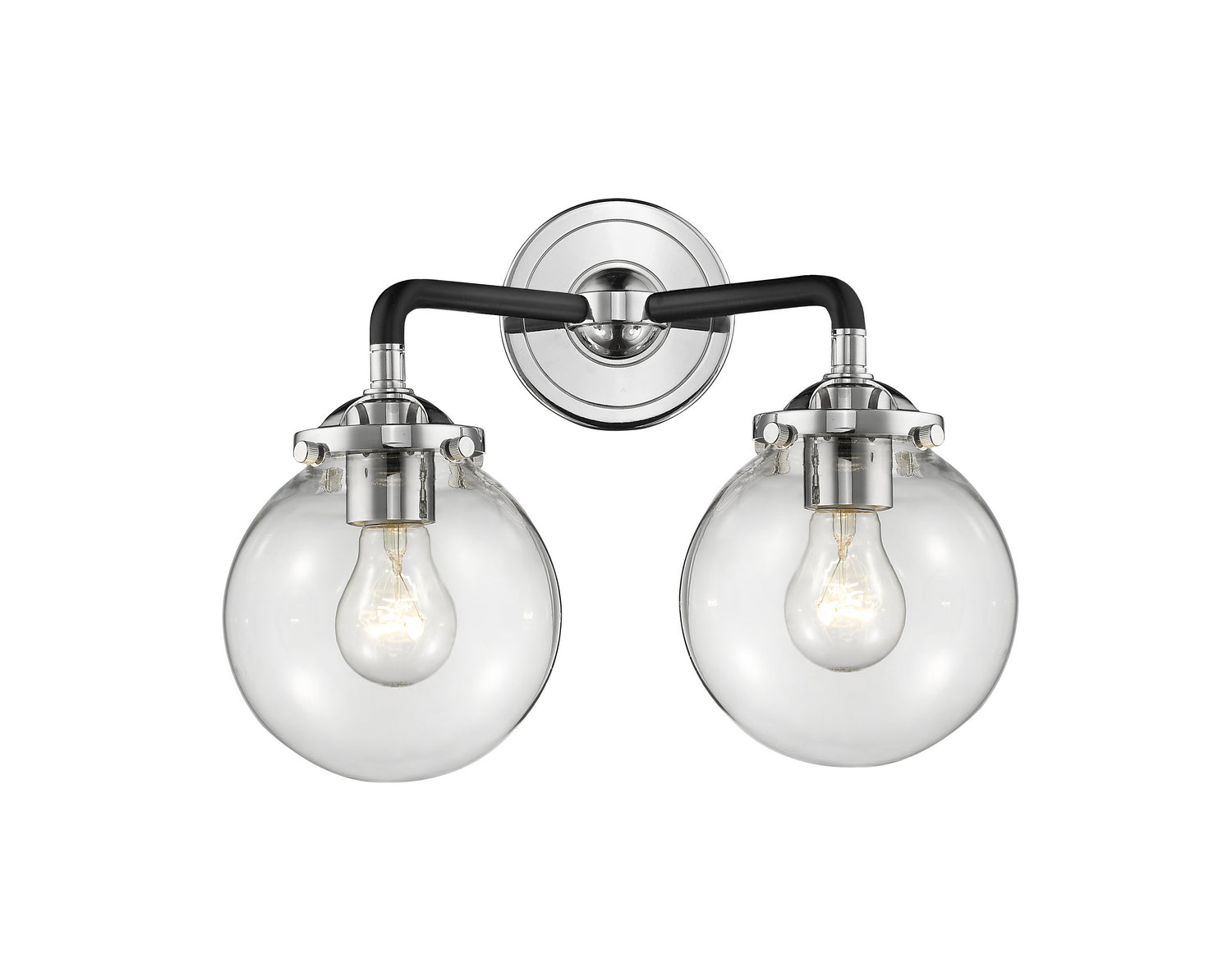 Innovations - 284-2W-BPN-G202-6 - Two Light Bath Vanity - Nouveau - Black Polished Nickel