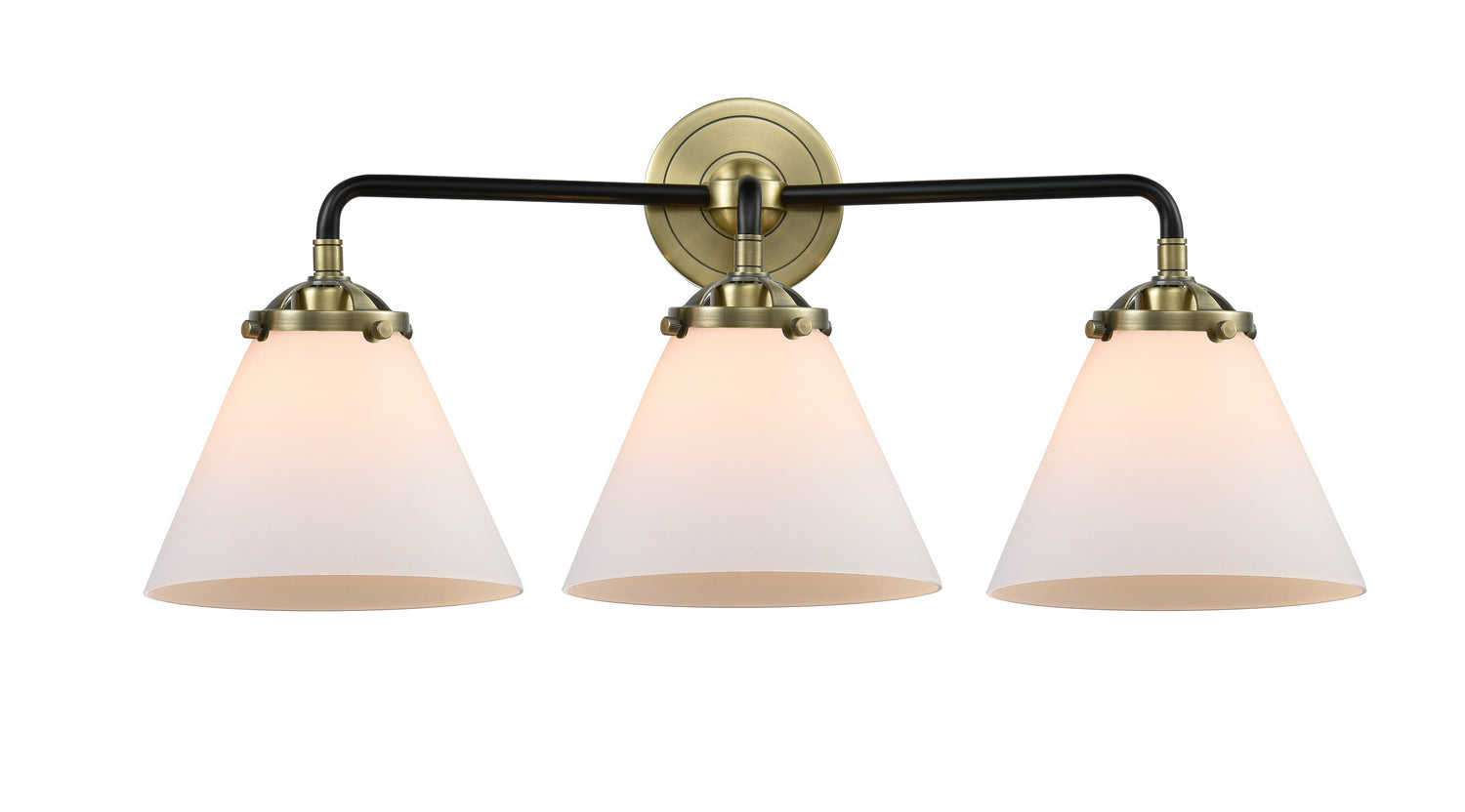 Innovations - 284-3W-BAB-G41 - Three Light Bath Vanity - Nouveau - Black Antique Brass
