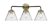 Innovations - 284-3W-BAB-G42 - Three Light Bath Vanity - Nouveau - Black Antique Brass