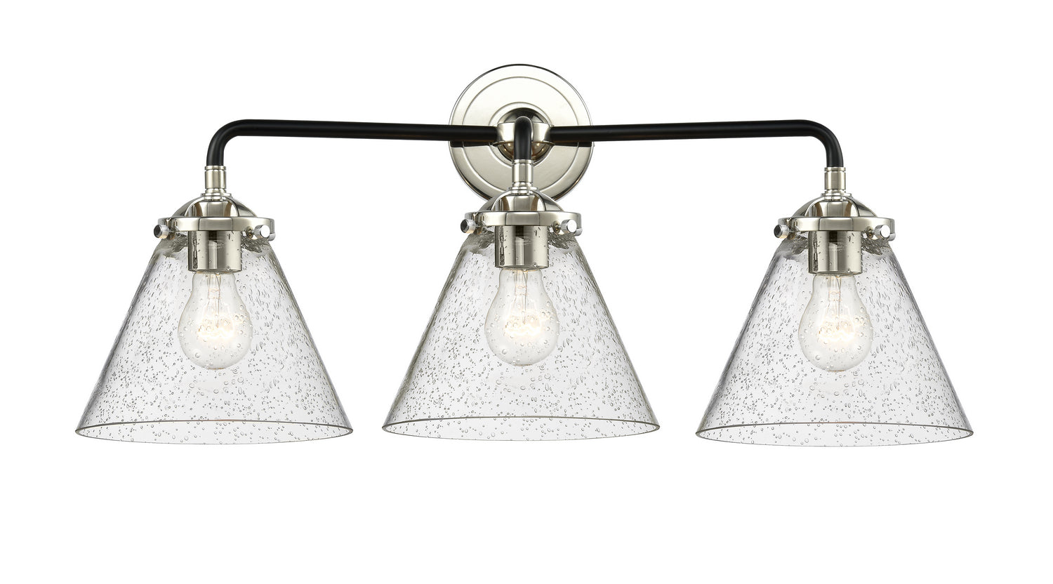 Innovations - 284-3W-BPN-G44 - Three Light Bath Vanity - Nouveau - Black Polished Nickel