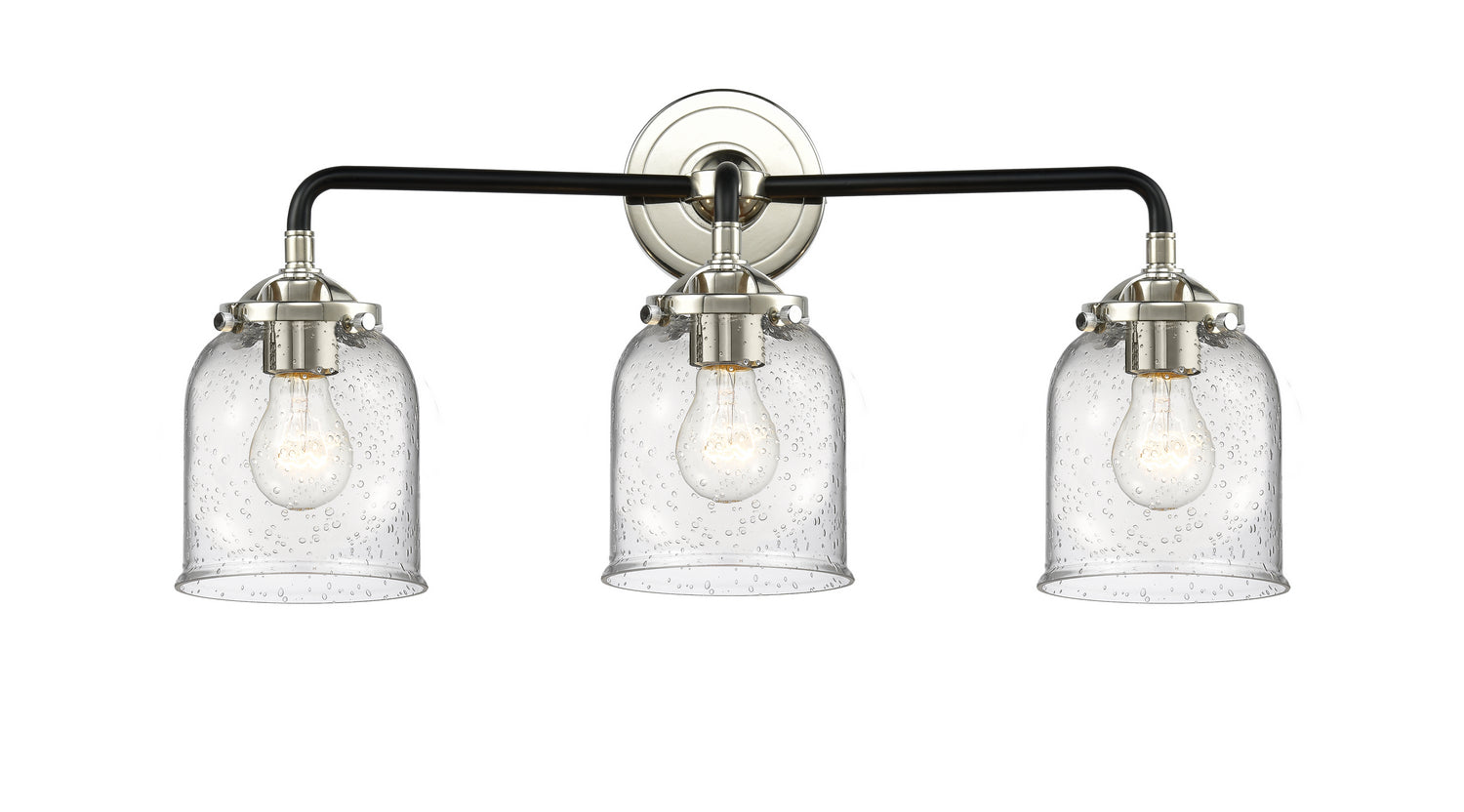 Innovations - 284-3W-BPN-G54 - Three Light Bath Vanity - Nouveau - Black Polished Nickel
