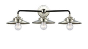 Innovations - 284-3W-BPN-M1-PN - Three Light Bath Vanity - Nouveau - Black Polished Nickel