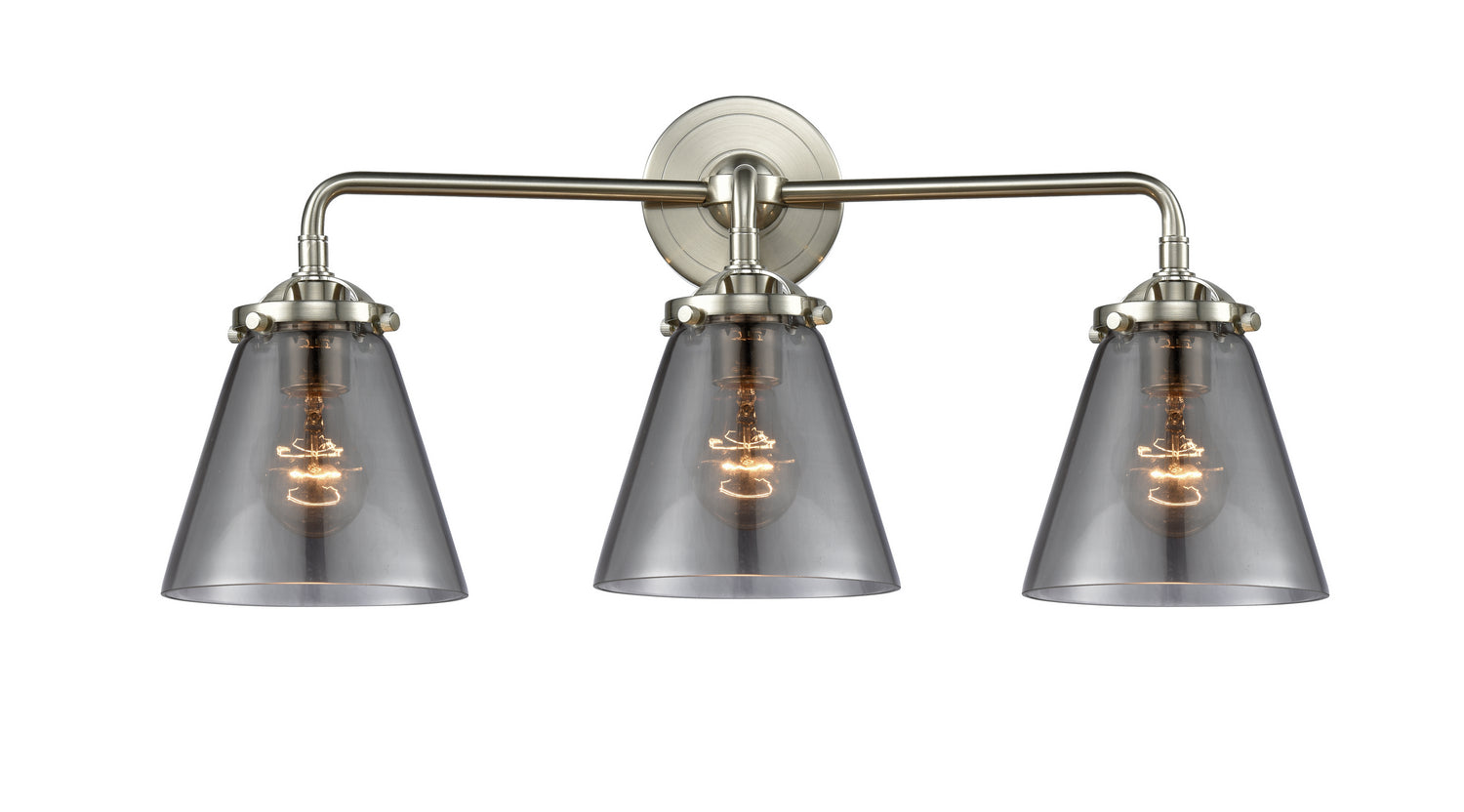 Innovations - 284-3W-SN-G63 - Three Light Bath Vanity - Nouveau - Brushed Satin Nickel