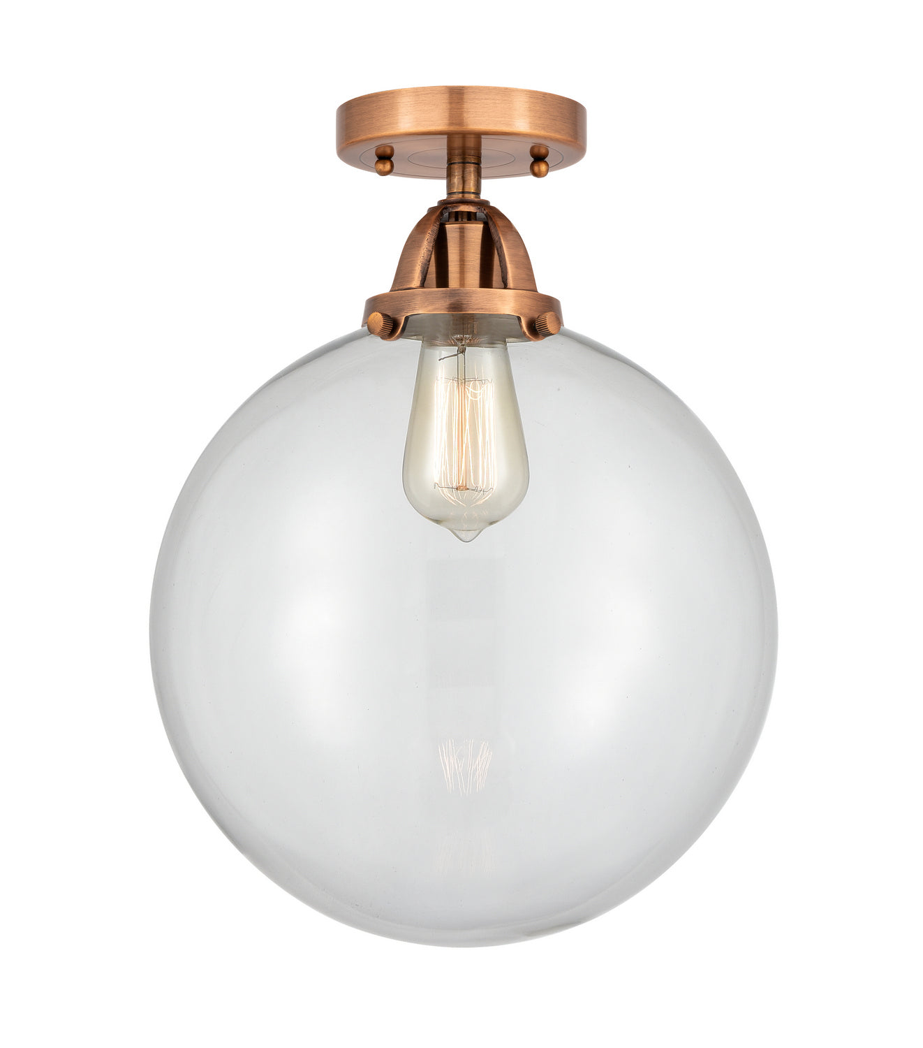 Innovations - 288-1C-AC-G202-12 - One Light Semi-Flush Mount - Nouveau 2 - Antique Copper