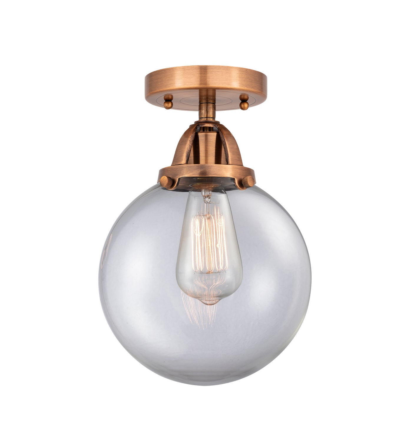 Innovations - 288-1C-AC-G202-8 - One Light Semi-Flush Mount - Nouveau 2 - Antique Copper