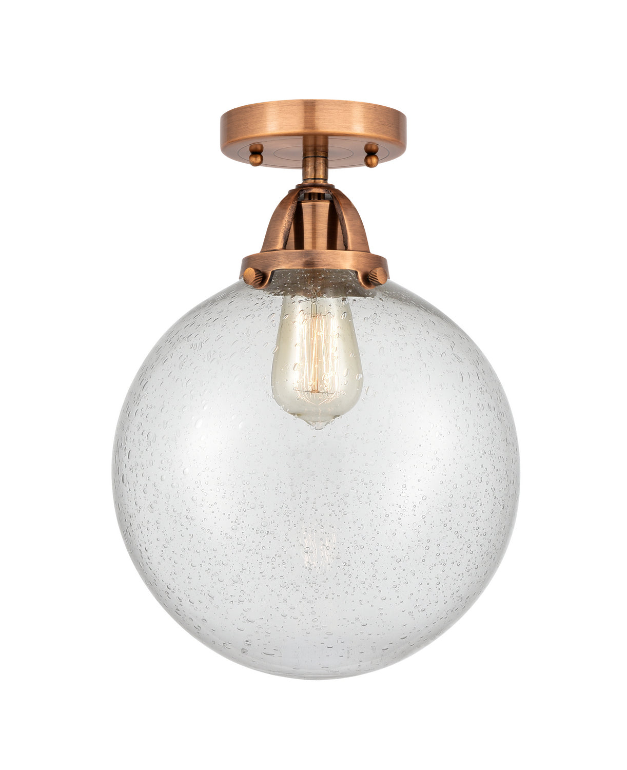 Innovations - 288-1C-AC-G204-10 - One Light Semi-Flush Mount - Nouveau 2 - Antique Copper