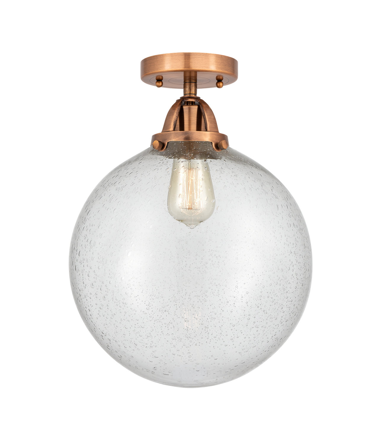Innovations - 288-1C-AC-G204-12 - One Light Semi-Flush Mount - Nouveau 2 - Antique Copper