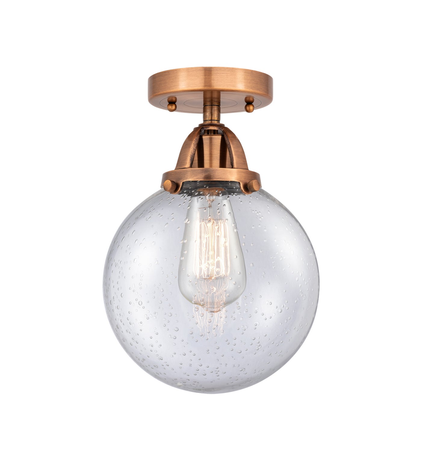 Innovations - 288-1C-AC-G204-8 - One Light Semi-Flush Mount - Nouveau 2 - Antique Copper