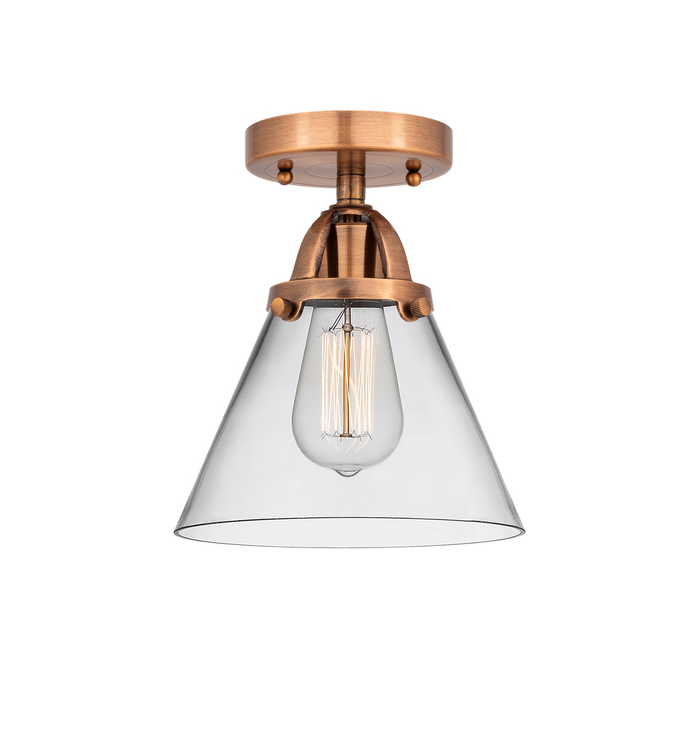 Innovations - 288-1C-AC-G42 - One Light Semi-Flush Mount - Nouveau 2 - Antique Copper