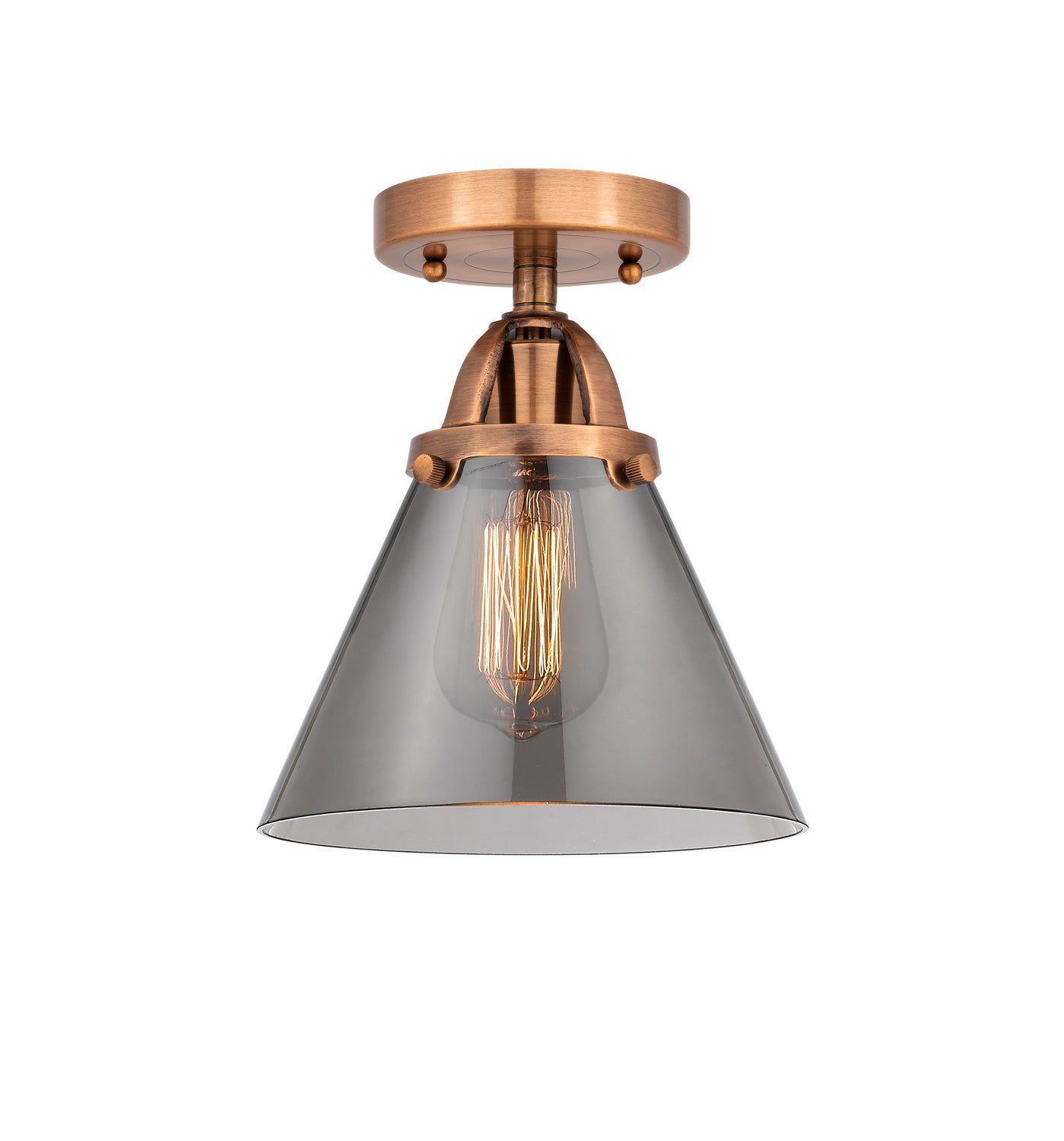 Innovations - 288-1C-AC-G43 - One Light Semi-Flush Mount - Nouveau 2 - Antique Copper