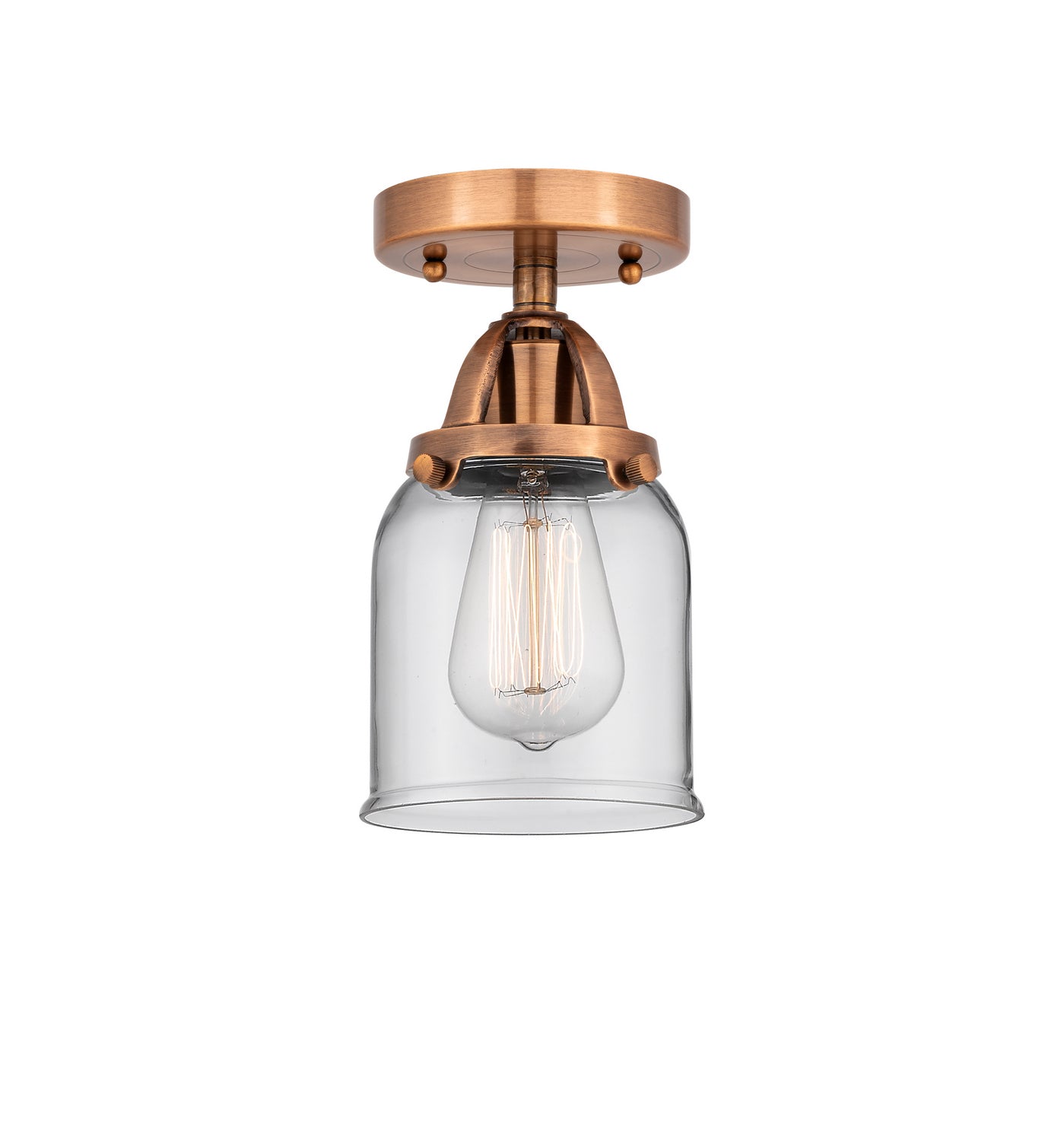 Innovations - 288-1C-AC-G52 - One Light Semi-Flush Mount - Nouveau 2 - Antique Copper