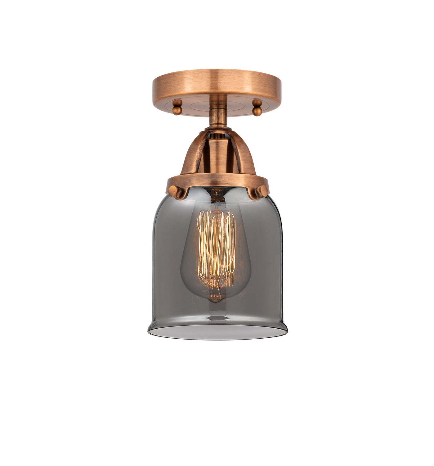 Innovations - 288-1C-AC-G53 - One Light Semi-Flush Mount - Nouveau 2 - Antique Copper