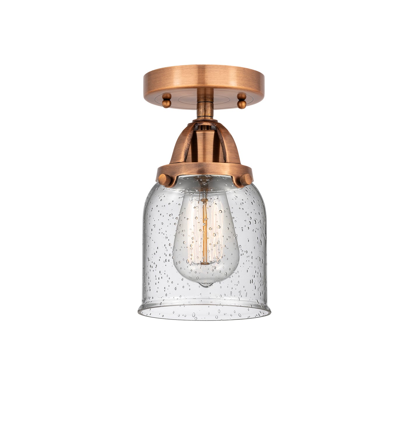 Innovations - 288-1C-AC-G54 - One Light Semi-Flush Mount - Nouveau 2 - Antique Copper