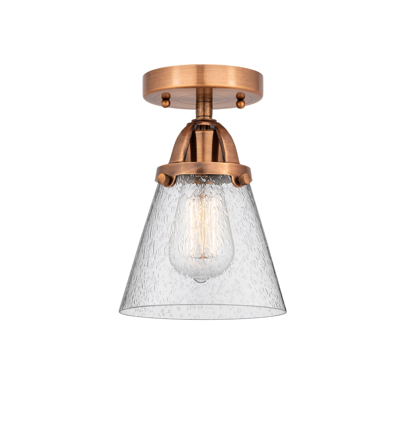 Innovations - 288-1C-AC-G64 - One Light Semi-Flush Mount - Nouveau 2 - Antique Copper