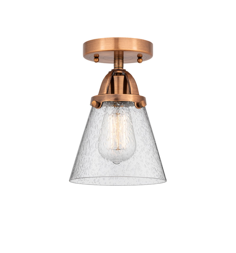 Innovations - 288-1C-AC-G64 - One Light Semi-Flush Mount - Nouveau 2 - Antique Copper