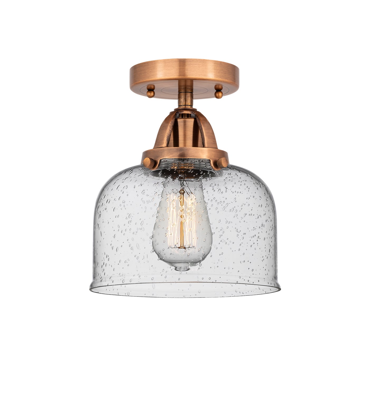 Innovations - 288-1C-AC-G74 - One Light Semi-Flush Mount - Nouveau 2 - Antique Copper