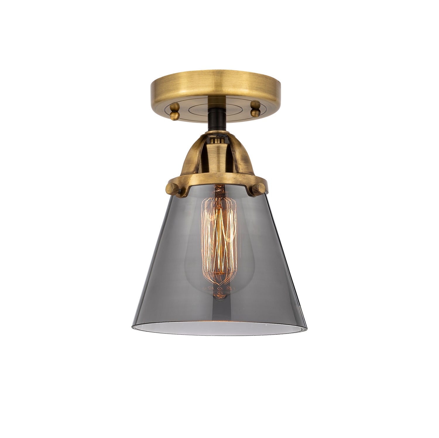 Innovations - 288-1C-BAB-G63 - One Light Semi-Flush Mount - Nouveau 2 - Black Antique Brass