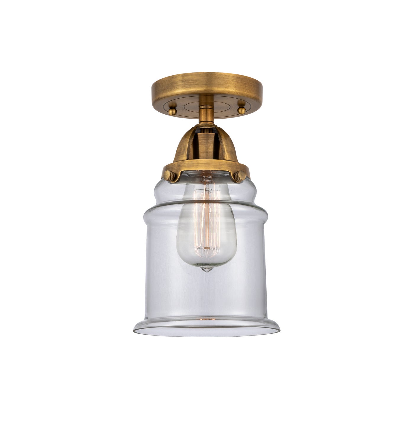 Innovations - 288-1C-BB-G182 - One Light Semi-Flush Mount - Nouveau 2 - Brushed Brass