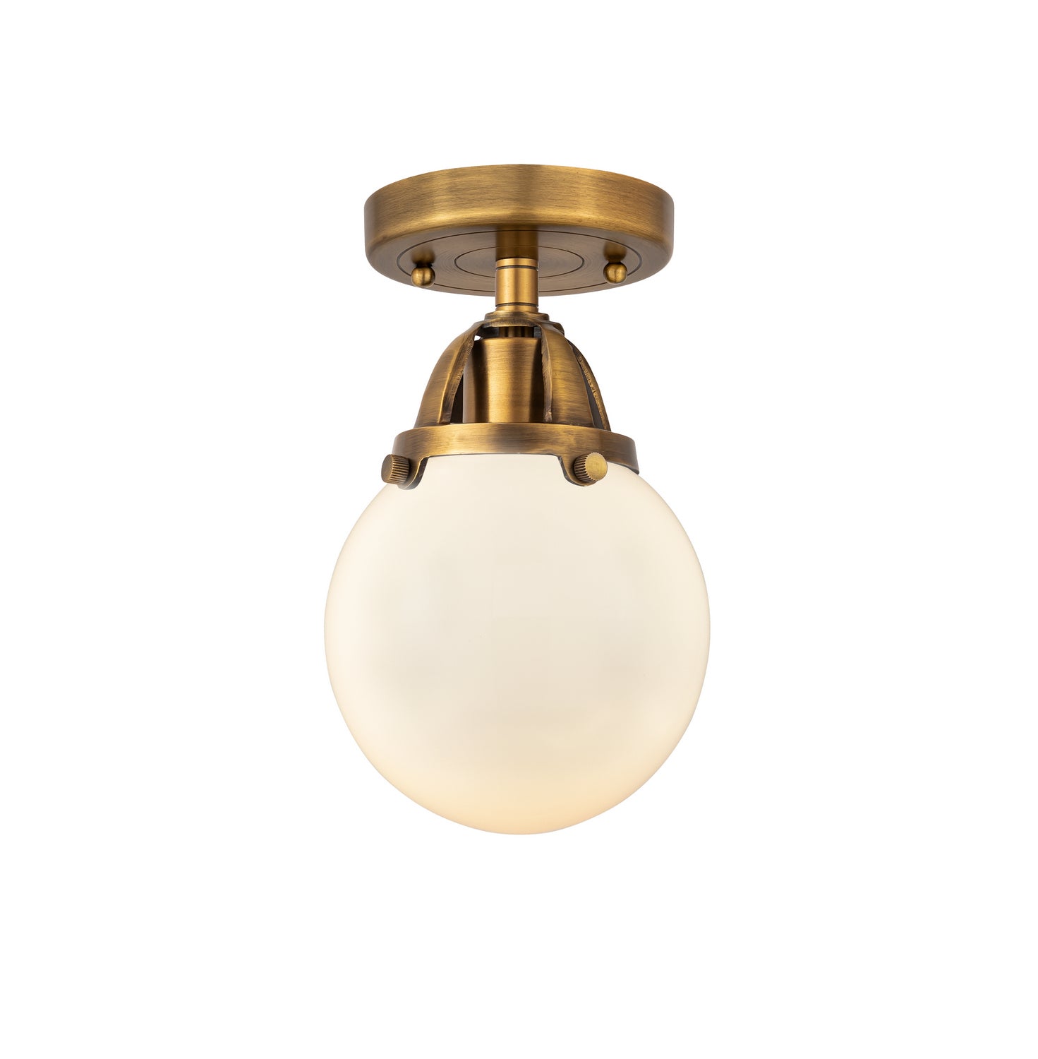Innovations - 288-1C-BB-G201-6 - One Light Semi-Flush Mount - Nouveau 2 - Brushed Brass