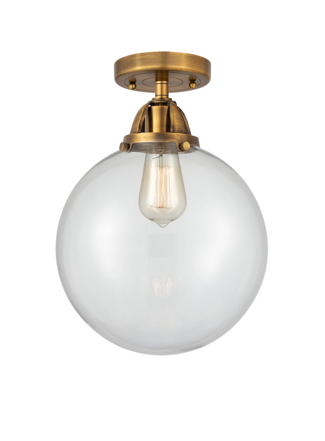 Innovations - 288-1C-BB-G202-10 - One Light Semi-Flush Mount - Nouveau 2 - Brushed Brass