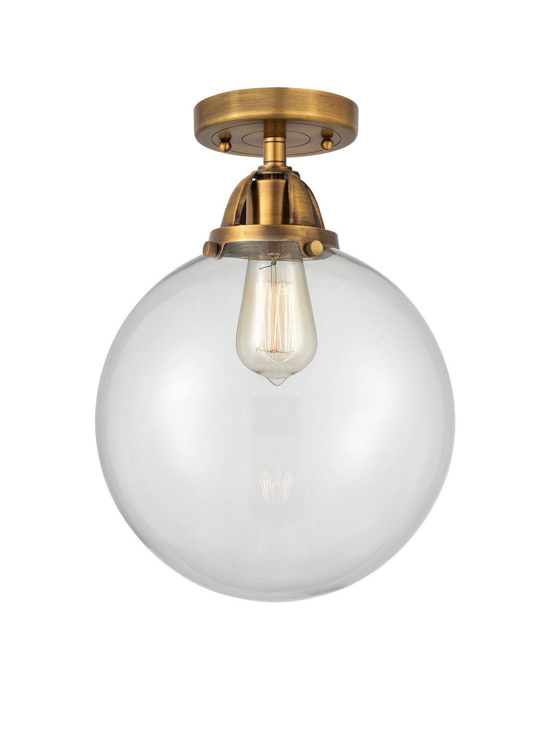 Innovations - 288-1C-BB-G202-12 - One Light Semi-Flush Mount - Nouveau 2 - Brushed Brass