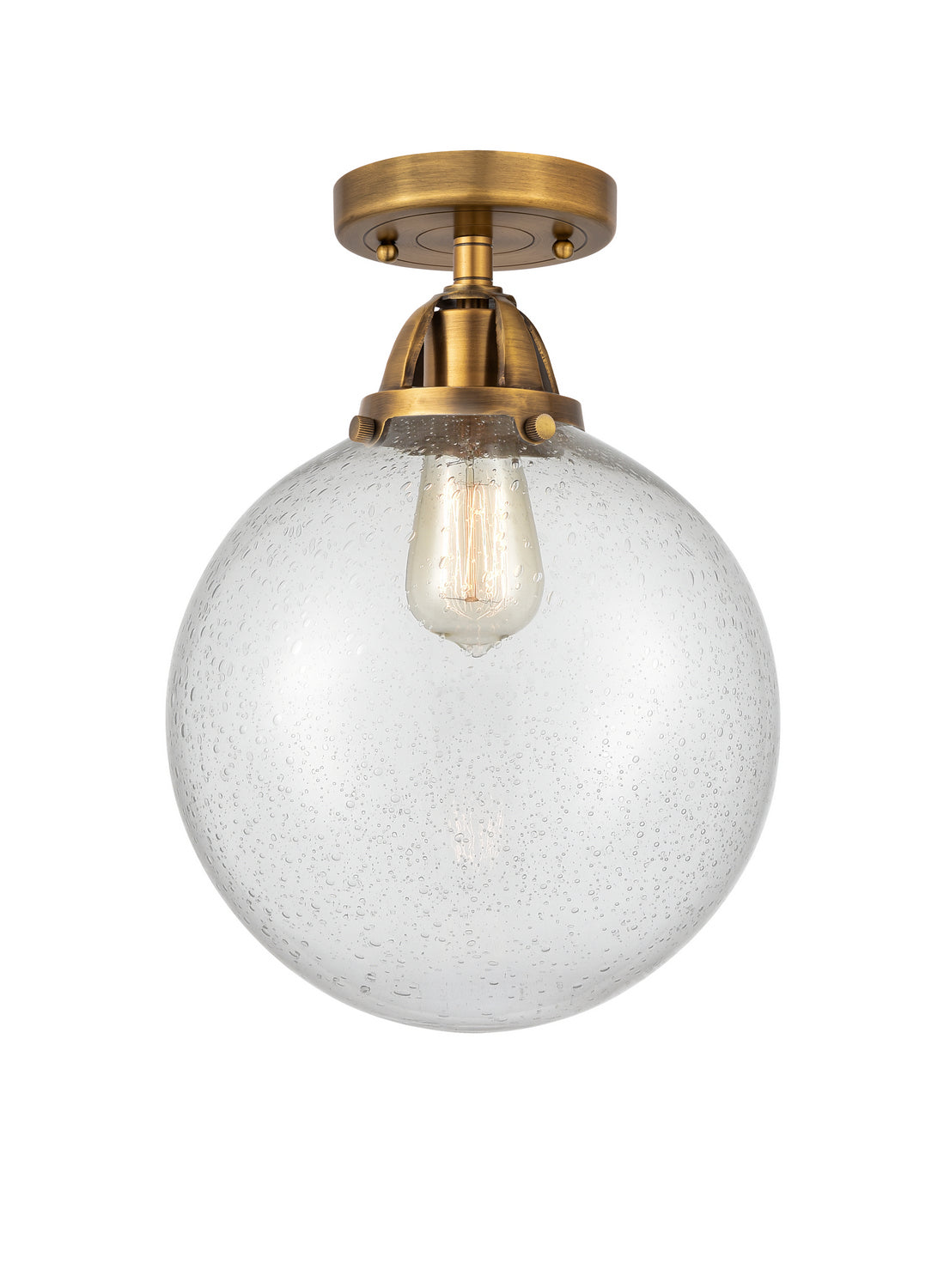 Innovations - 288-1C-BB-G204-10 - One Light Semi-Flush Mount - Nouveau 2 - Brushed Brass