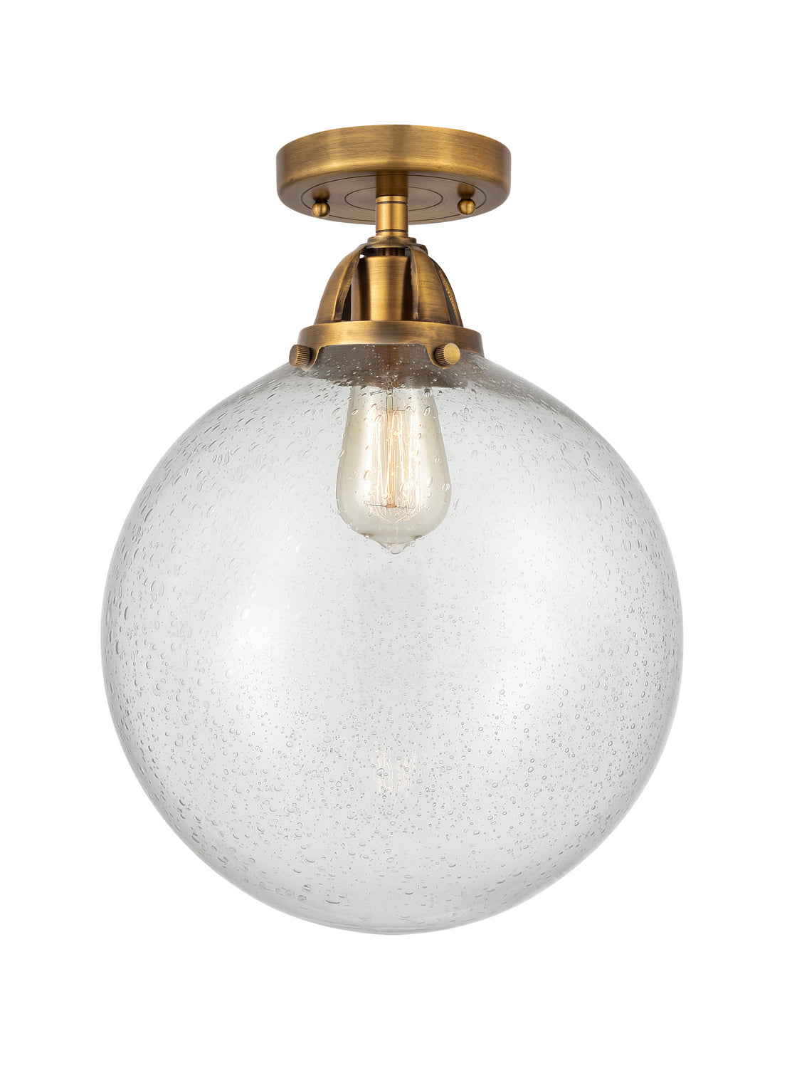 Innovations - 288-1C-BB-G204-12 - One Light Semi-Flush Mount - Nouveau 2 - Brushed Brass