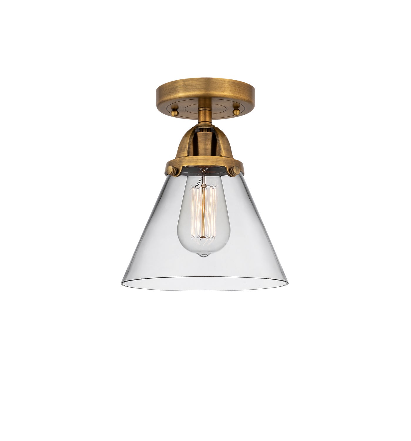 Innovations - 288-1C-BB-G42 - One Light Semi-Flush Mount - Nouveau 2 - Brushed Brass