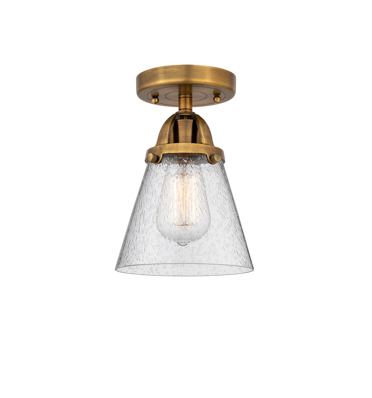 Innovations - 288-1C-BB-G64 - One Light Semi-Flush Mount - Nouveau 2 - Brushed Brass