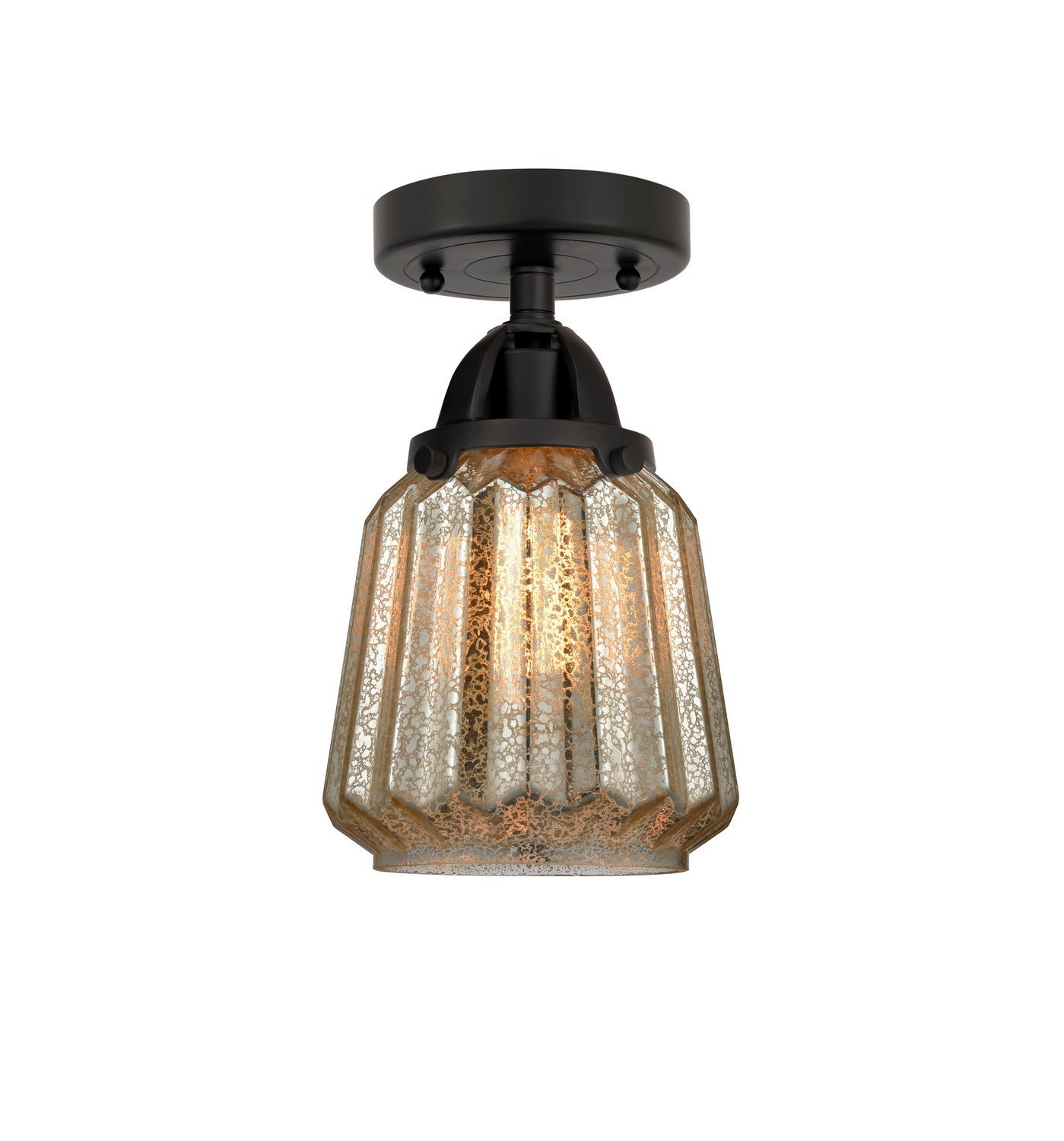 Innovations - 288-1C-BK-G146 - One Light Semi-Flush Mount - Nouveau 2 - Matte Black