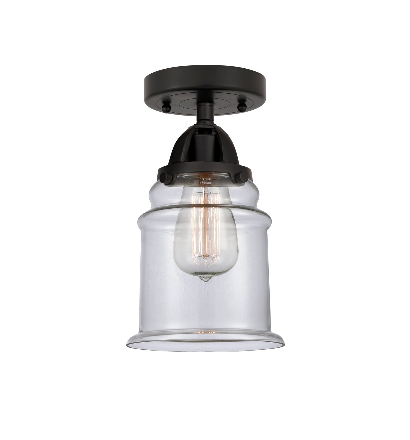 Innovations - 288-1C-BK-G182 - One Light Semi-Flush Mount - Nouveau 2 - Matte Black