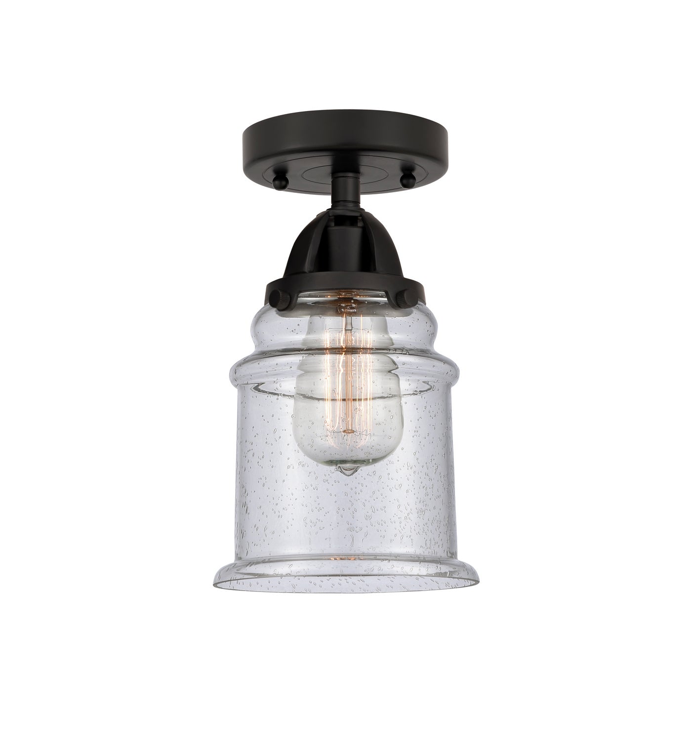 Innovations - 288-1C-BK-G184 - One Light Semi-Flush Mount - Nouveau 2 - Matte Black