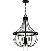 Quoizel - ADL2820MBK - Four Light Pendant - Adelaide - Matte Black