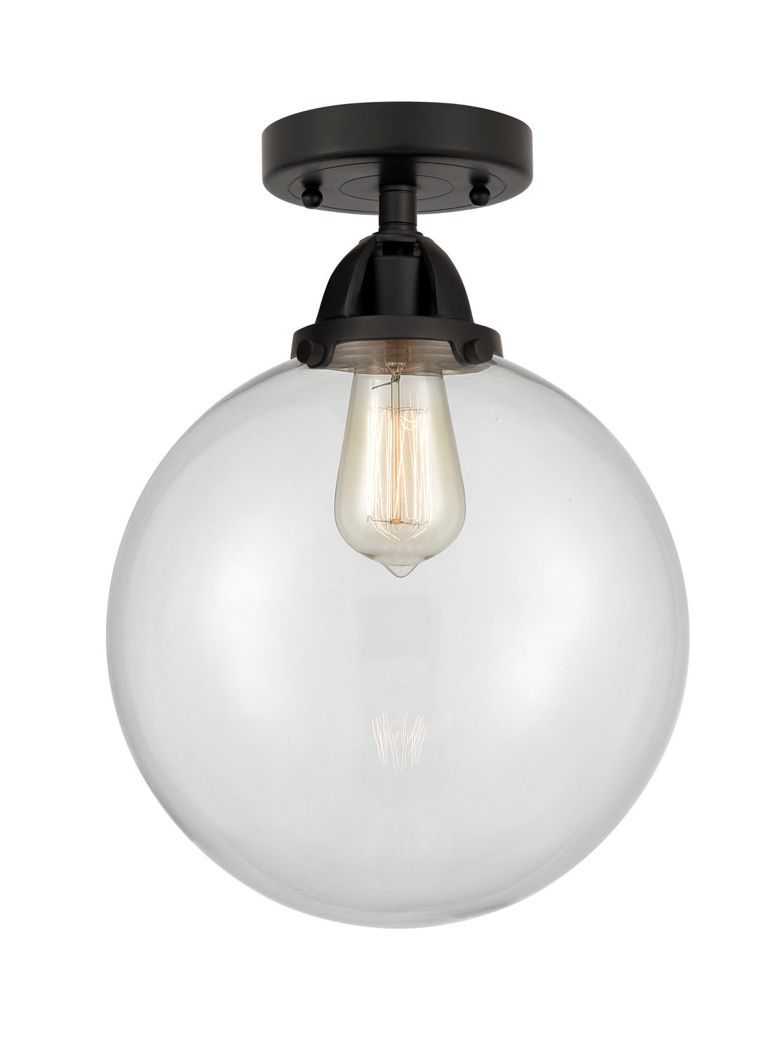 Innovations - 288-1C-BK-G202-10 - One Light Semi-Flush Mount - Nouveau 2 - Matte Black