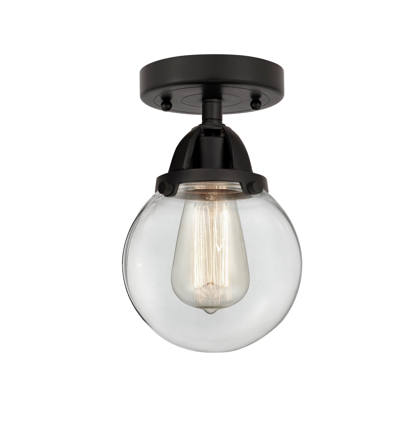 Innovations - 288-1C-BK-G202-6 - One Light Semi-Flush Mount - Nouveau 2 - Matte Black