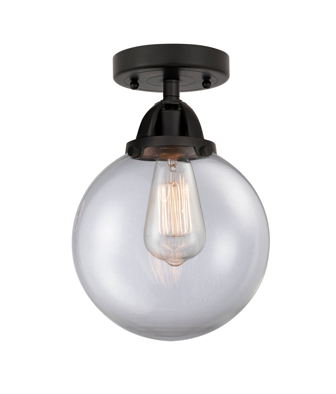 Innovations - 288-1C-BK-G202-8 - One Light Semi-Flush Mount - Nouveau 2 - Matte Black