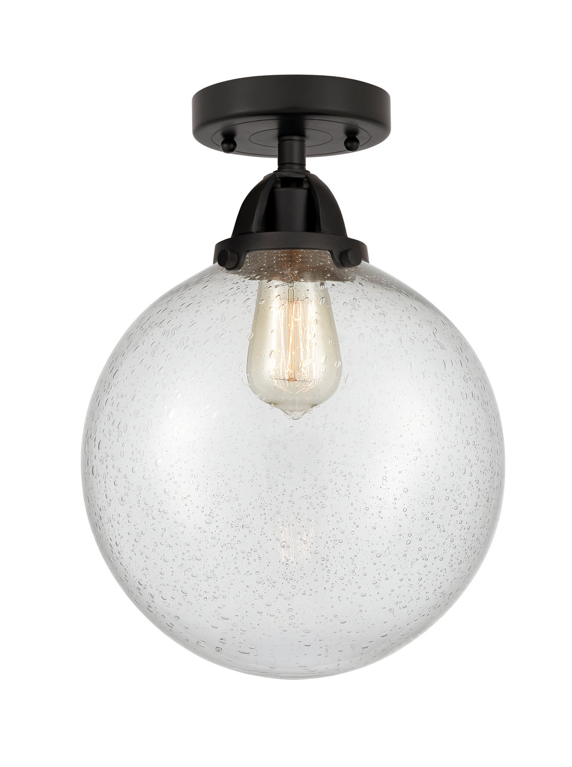 Innovations - 288-1C-BK-G204-10 - One Light Semi-Flush Mount - Nouveau 2 - Matte Black