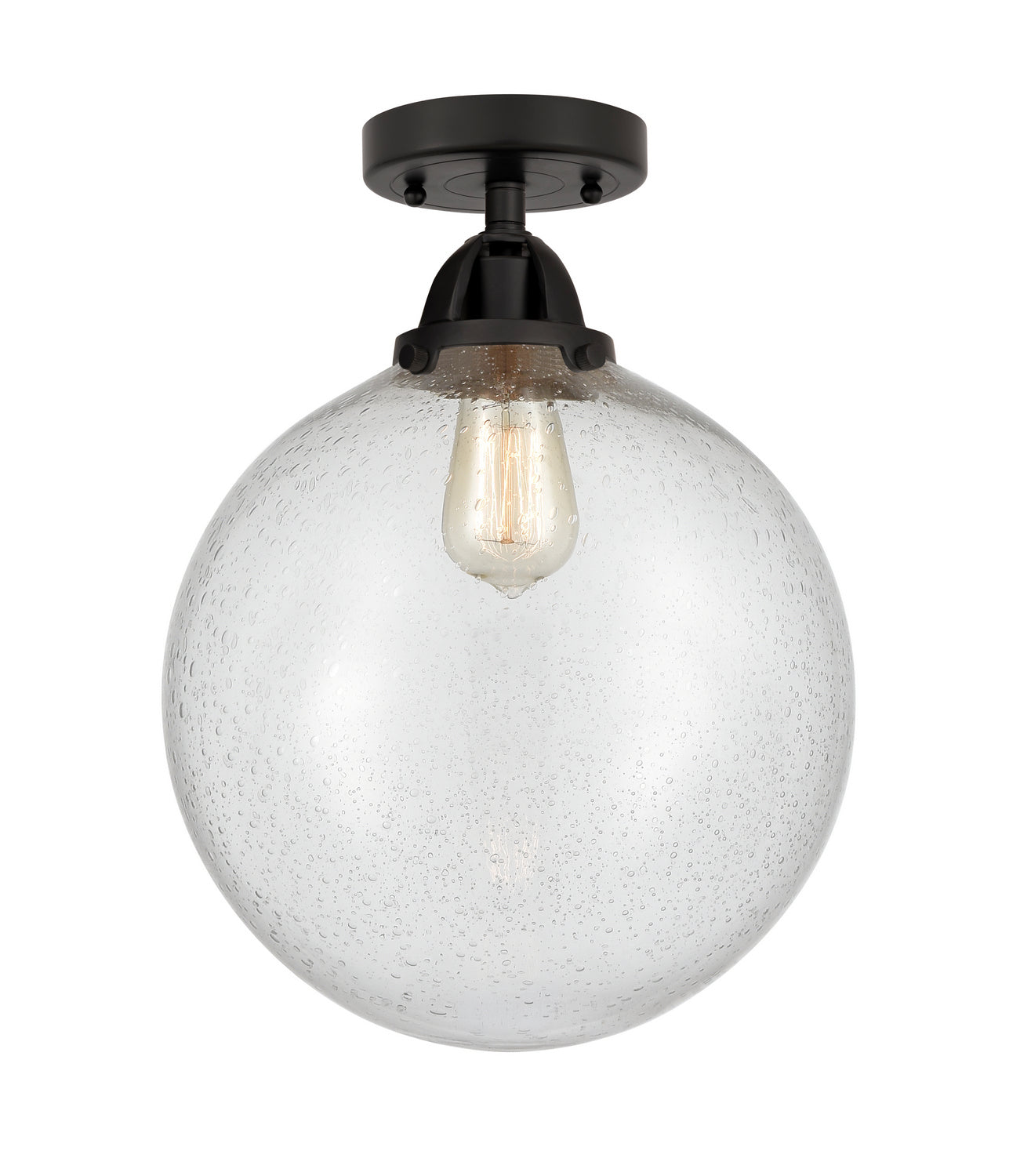 Innovations - 288-1C-BK-G204-12 - One Light Semi-Flush Mount - Nouveau 2 - Matte Black