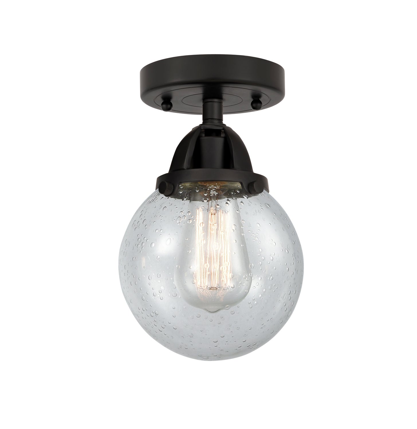Innovations - 288-1C-BK-G204-6 - One Light Semi-Flush Mount - Nouveau 2 - Matte Black