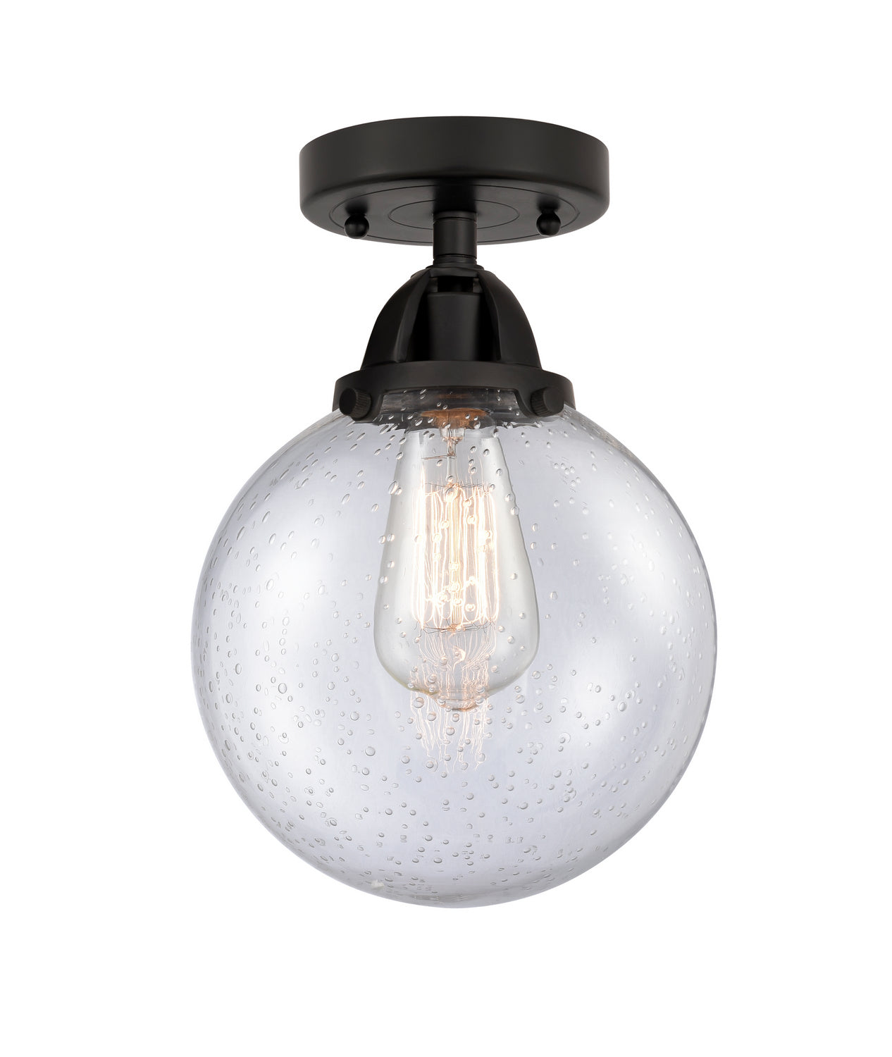 Innovations - 288-1C-BK-G204-8 - One Light Semi-Flush Mount - Nouveau 2 - Matte Black