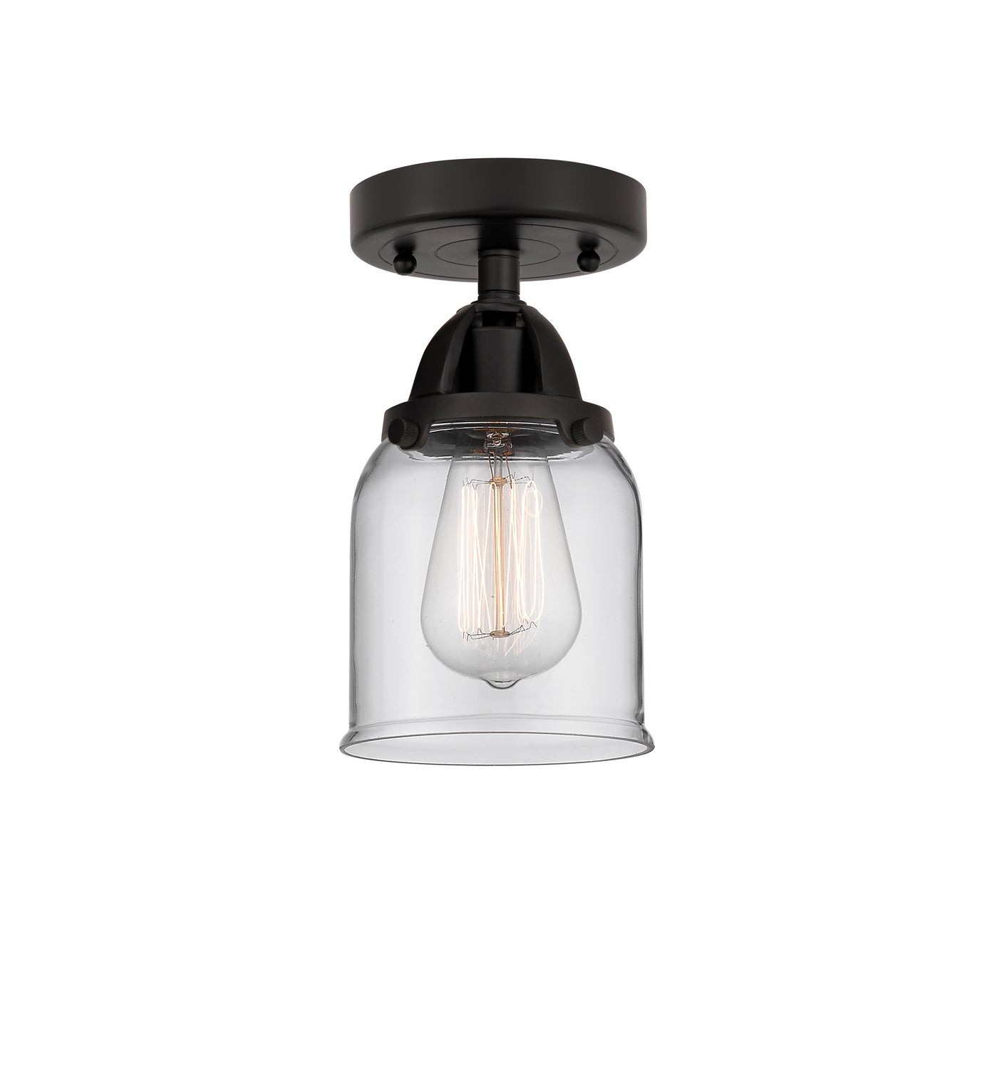 Innovations - 288-1C-BK-G52 - One Light Semi-Flush Mount - Nouveau 2 - Matte Black