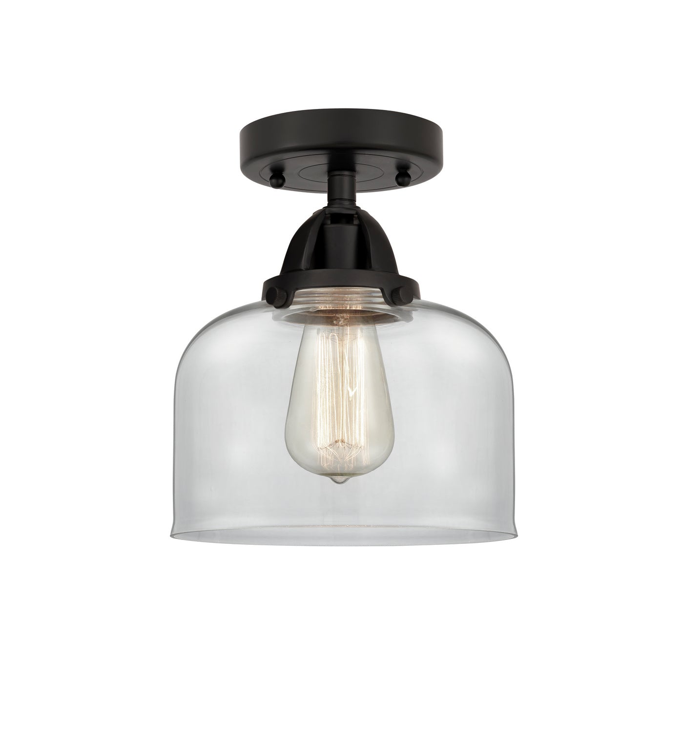 Innovations - 288-1C-BK-G72 - One Light Semi-Flush Mount - Nouveau 2 - Matte Black