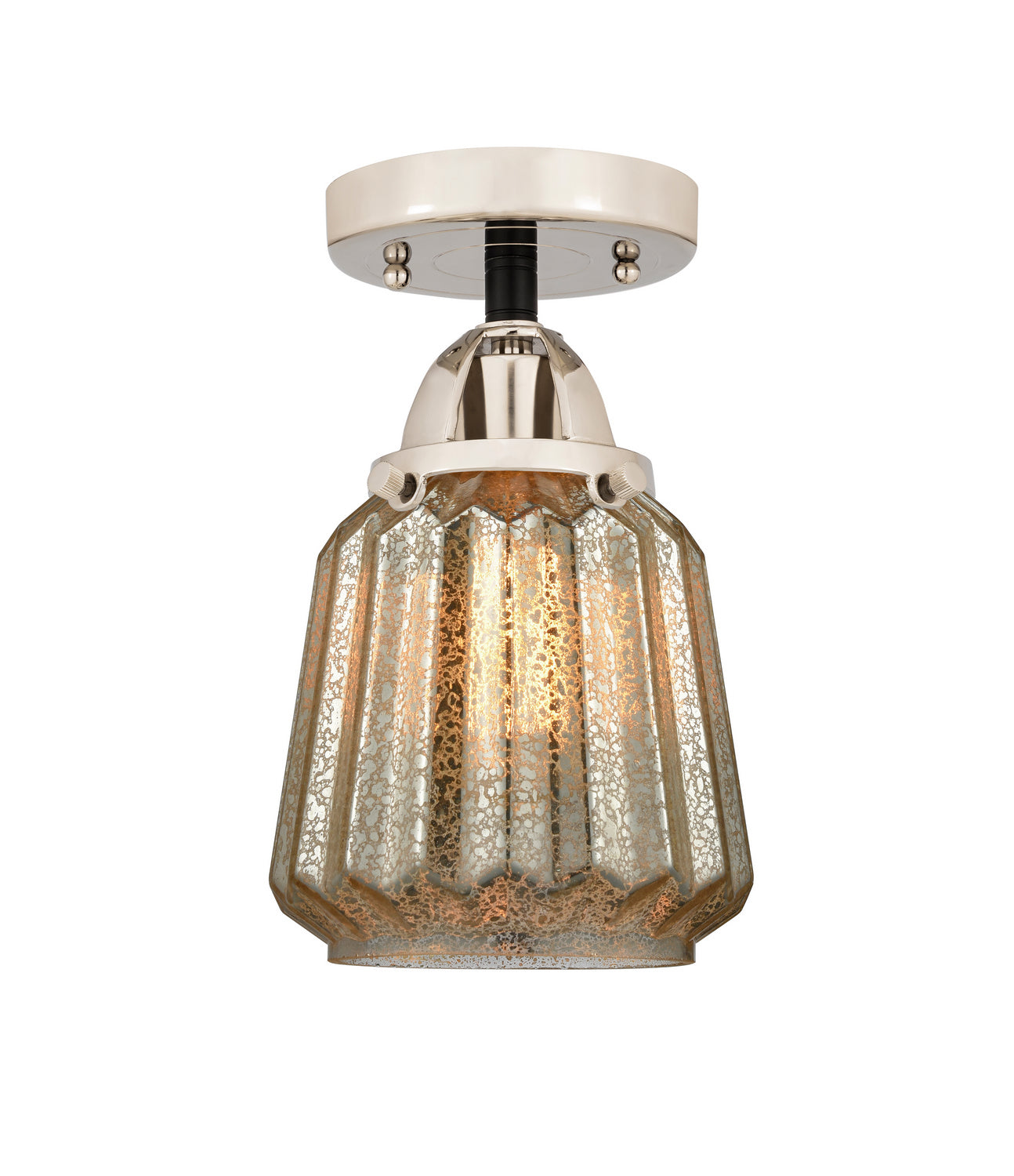 Innovations - 288-1C-BPN-G146 - One Light Semi-Flush Mount - Nouveau 2 - Black Polished Nickel