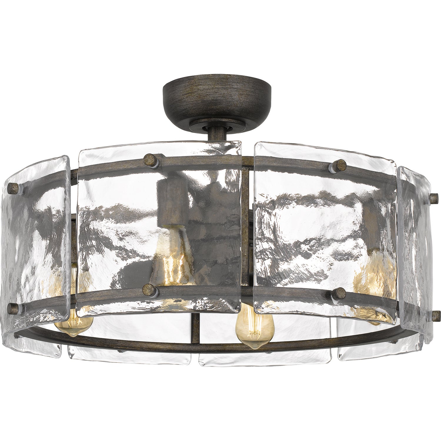 Quoizel - FTS3124MM - Four Light Fandelier - Fortress - Mottled Silver