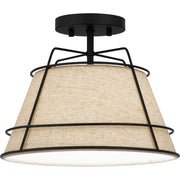 Quoizel - QSF5629MBK - One Light Semi Flush Mount - Quoizel Semi-Flush Mount - Matte Black