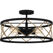 Quoizel - QSF5632MBK - Four Light Semi-Flush Mount - Quoizel Semi-Flush Mount - Matte Black