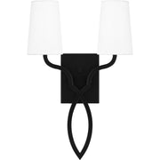 Quoizel - QW16130MBK - Two Light Wall Sconce - Quoizel Wood - Matte Black