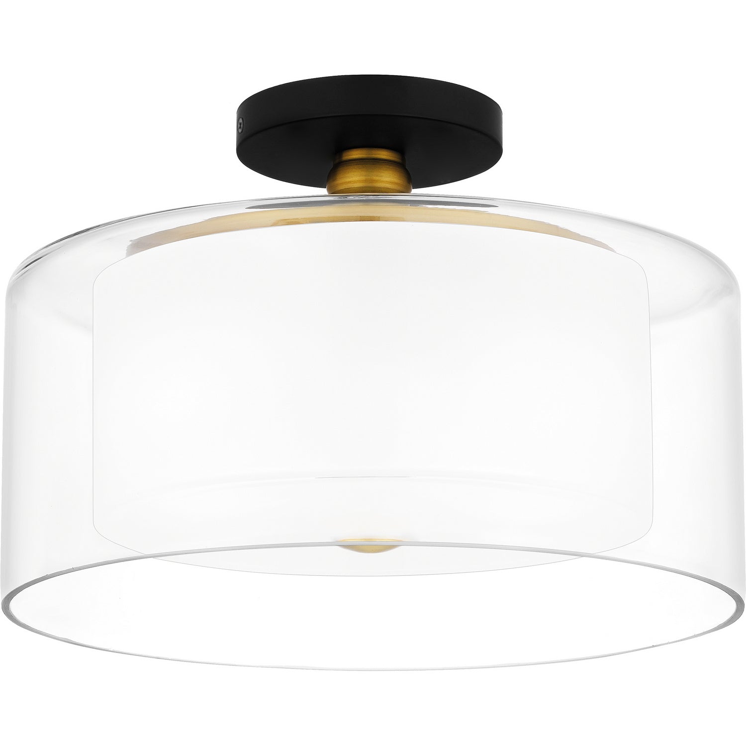 Quoizel - ROW1714MBK - Two Light Semi Flush Mount - Rowland - Matte Black