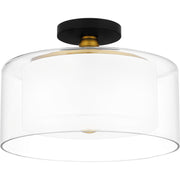 Quoizel - ROW1714MBK - Two Light Semi Flush Mount - Rowland - Matte Black