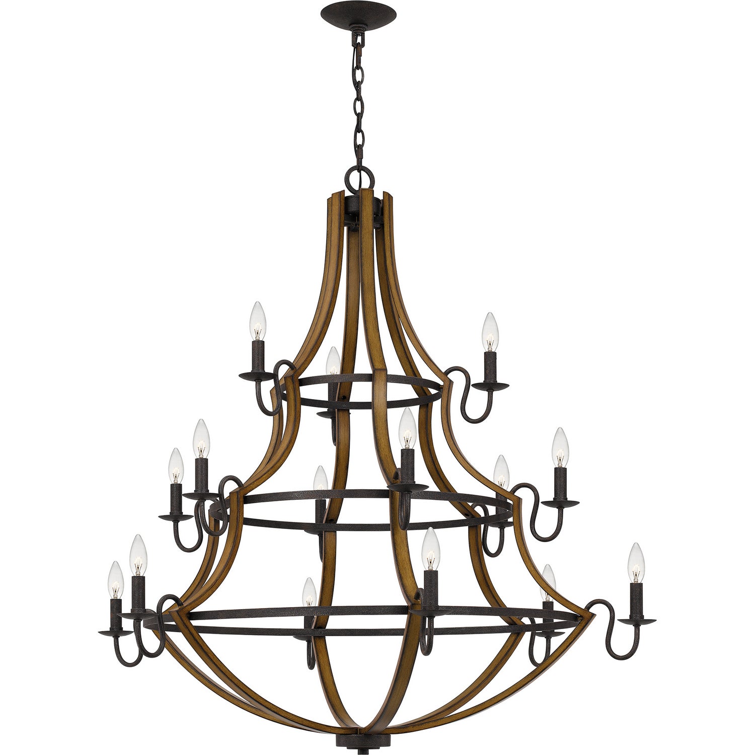 Quoizel - SHR5015RK - 15 Light Chandelier - Shire - Rustic Black